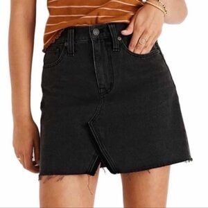 NEW Madewell Rigid Denim A Line Skirt Black K4918 Size 23 NWT
